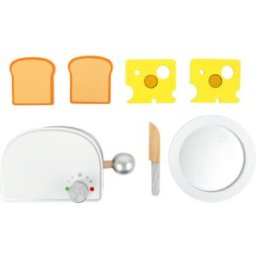 Small foot Wooden Toaster Breakfast lot de jouets en bois 3y+ 7 pcs