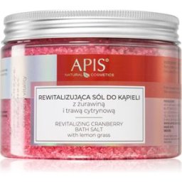 Apis Natural Cosmetics Cranberry Vitality sel de bain relaxant aux minéraux de la mer Morte 650 g