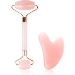 Brushworks Resin Rose Roller & Gua Sha kit soins visage