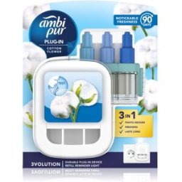 AmbiPur 3volution Cotton Flower diffuseur électrique de parfum d'ambiance avec recharge 20 ml