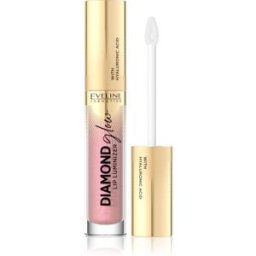 Eveline Cosmetics Diamond Glow brillant à lèvres scintillant à l'acide hyaluronique teinte 08 Honey Glam 4,5 ml