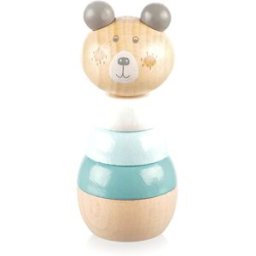 Zopa Wooden Rings Toy animal animaux à empiler en bois Bear 1 pcs