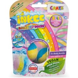 Craze INKEE Rainbow Multipack boules de bain effervescentes à l'huile d'amande 3 pcs