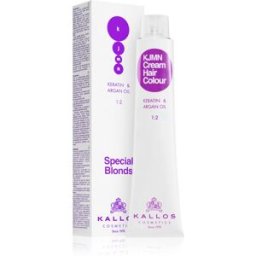 Kallos KJMN Professional Cream Hair Colour Keratin & Argan Oil coloration cheveux à la kératine et huile d'argan teinte 12.1 Special Ultra Blonde 100 ml