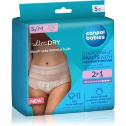Canpol babies Pants With Postpartum Pad culottes post-accouchement à usage unique 2 en 1 S/M 5 pcs