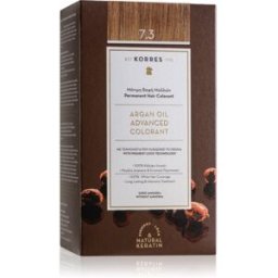 Korres Argan Oil coloration cheveux permanente à l'huile d'argan teinte 7.3 Golden / Honey Blonde 50 ml