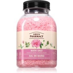 Green Pharmacy Damask Rose & White Musk Bath Salt sel de bain relaxant 1000 g