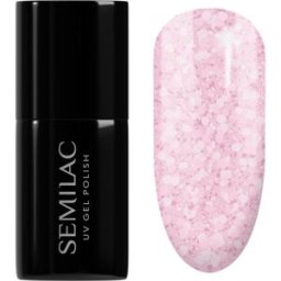 Semilac UV Hybrid Crushed_ICE vernis à ongles gel lampe UV/LED teinte 491 Strawberry Ice 7 ml