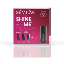 Semilac Set Shine With Me kit de vernis à ongles avec une lampe UV/LED