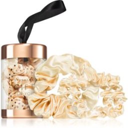 BrushArt Gift for You Slim & Midi satin scrunchie set élastiques à cheveux Blonde latte 3 pcs