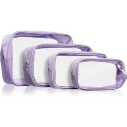 Notino Travel Collection Clear Organizer Set Kit de voyage Purple 4 pcs