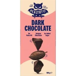 HealthyCo Dark Chocolate chocolat noir sans sucre ajouté 100 g