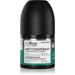 so!flow Men Antiperspirant anti-transpirant roll-on pour homme Tobacco extract scent of Lime with Rosemary 50 ml