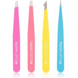 Brushworks Tweezer Set Neon kit de pinces à épiler