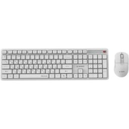 Gembird Clavier Et Souris Sans Fil Kbs-wms-01-w-cyrl Silent Ru Layout White One Size unisex