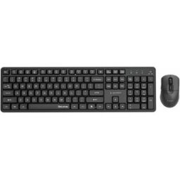 Gembird Clavier Et Souris Sans Fil Kbs-wms-01 Silent Us Layout Black One Size unisex