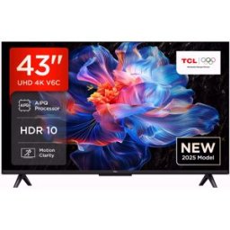 TCL 43V6C Téléviseur Smart TV 4K Ultra HD avec prise en charge HDR10+, dalle HVA et Dolby Vision - 43 pouces