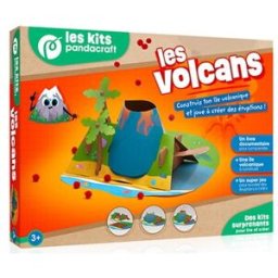 Les volcans : Kit Pandacraft dès 3 ans : Construis ton île volcanique et joue à créer des éruptions XXX Pandacraft