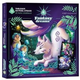 Fantasy dreams : 5 tableaux en pixel strass et mini cristaux : forêt enchantée Artemisia Fleurus