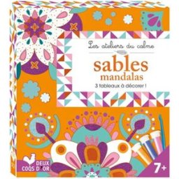 Sables : mandalas : 3 tableaux à décorer ! Marion Cocklico Deux coqs d'or