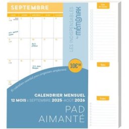 Pad aimanté mensuel 2025-2026 Editions 365 Ed. 365