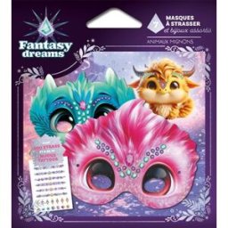 Animaux mignons : 7 masques à strasser et bijoux assortis Fleurus Fleurus