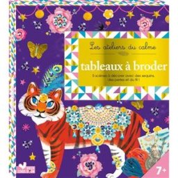 Tableaux à broder : 5 jolis tableaux à décorer avec plus de 100 sequins et du fil ! : 7+ Marie-Rose Boisson Deux coqs d'or