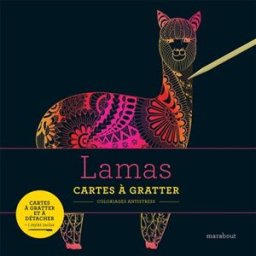 Lamas : cartes à gratter : coloriages antistress Collectif Marabout