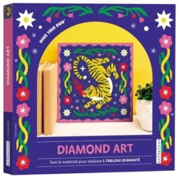 Diamond art : tout le matériel pour réaliser 1 tableau diamanté tigre Limistic Fleurus