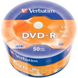 Verbatim Dvd-r Mat 50 Pièces Avec Broche (43788) Argent Black One Size unisex