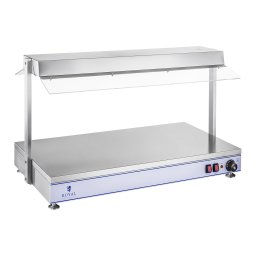 Chauffe-plat avec lampes halogènes - 1550 W - Acier inoxydable