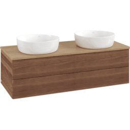 Villeroy und Boch Meuble vasque Villeroy & Boch Antao K24111HM 120 x 36 x 50 cm, plan vasque couleur chêne miel, noyer chaud