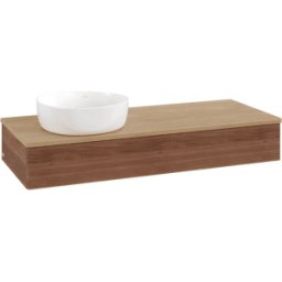 Villeroy und Boch Meuble vasque Villeroy & Boch Antao K11111HM 120 x 19 x 50 cm, plan vasque couleur chêne miel, noyer chaud