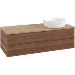 Villeroy und Boch Meuble vasque Villeroy & Boch Antao K23111HM 120 x 36 x 50 cm, plan vasque couleur chêne miel, noyer chaud
