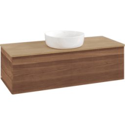 Villeroy und Boch Meuble vasque Villeroy & Boch Antao K32111HM 120 x 36 x 50 cm, plan vasque couleur chêne miel, noyer chaud