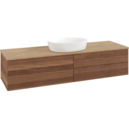 Villeroy und Boch Meuble vasque Villeroy & Boch Antao K25111HM 160 x 36 x 50 cm, plan vasque couleur chêne miel, noyer chaud