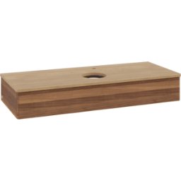 Villeroy und Boch Meuble vasque Villeroy & Boch Antao K10051HM 120 x 19 x 50 cm, percé pour robinetterie, plan vasque couleur chêne miel, noyer chaud