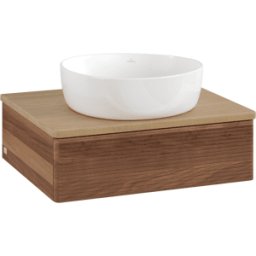 Villeroy und Boch Meuble vasque Villeroy & Boch Antao K07111HM 60 x 19 x 50 cm, plan vasque couleur chêne miel, noyer chaud