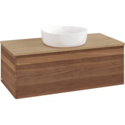 Villeroy und Boch Meuble vasque Villeroy & Boch Antao K31011HM 100 x 36 x 50 cm, plan vasque couleur chêne miel, noyer chaud