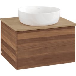 Villeroy und Boch Meuble vasque Villeroy & Boch Antao K29011HM 60x36x50cm, plan vasque couleur chêne miel, noyer chaud