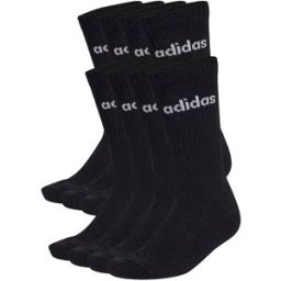 Adidas Chaussettes Crew Linear Cushioned 10 Unités Black / White EU 43-45 Homme,Femme