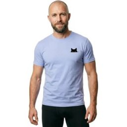 Mc Clothes T-shirt à Manches Courtes Halloween Cat Viola Blue S Homme