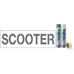 Kit Aérosols et Pochoir texte scooter