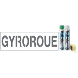 Kit Aérosols et Pochoir Texte gyroroue