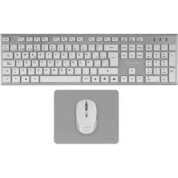 Tacens Clavier Et Souris Spanish Keyboard Mouse And Wireless Mouse Zenith Low Profile Copilot Key 3200 Dpi White One Size unisex