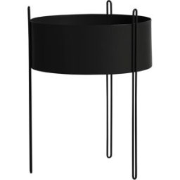 Jardinière sur pied large en métal noir 20litres - Woud