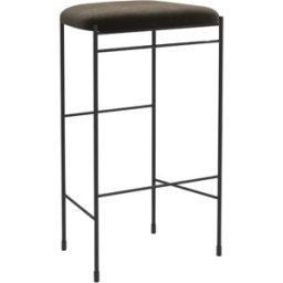 Tabouret de bar en acier et mousse marron 75cm Covent - New works