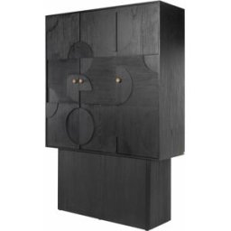 Cabinet rectangulaire en bois noir Zulgo - Versmissen