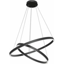 Double suspension en aluminium noir Rim - Maytoni