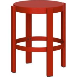 Tabouret de bar en acier rouge tomate 35x45cm Doon - noo.ma